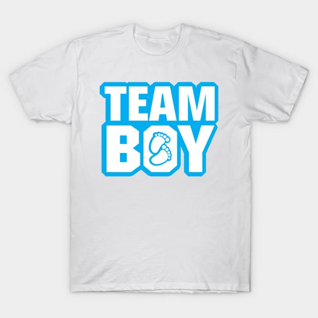 Team Boy Baby Shower Gender Reveal Party Blue T-Shirt by macshoptee